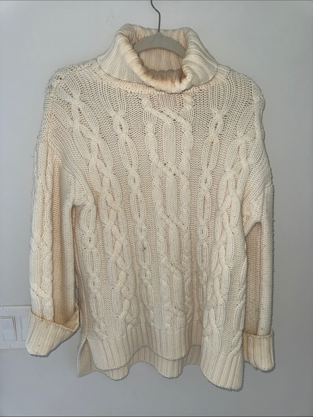 Tuckernuck Ivory Cable Turtleneck Sweater